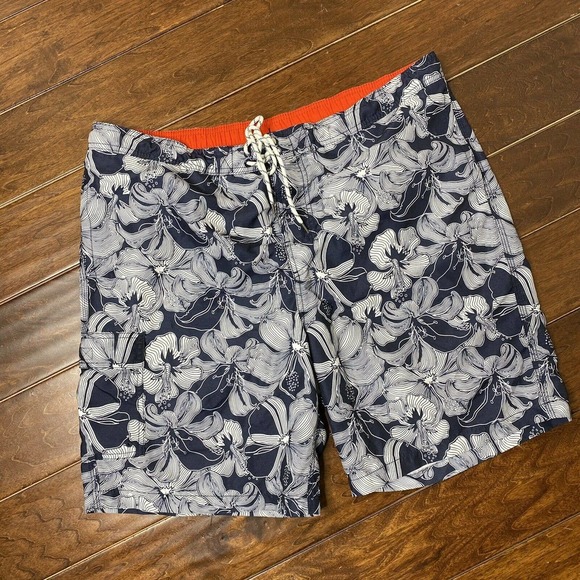 Goodfellow & Co. Swim Trunks Tropical XL Blue White - Picture 3 of 8